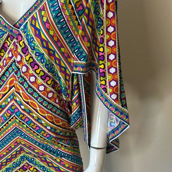 Trina Turk Peruvian, striped kimono swimsuit, cover-up dress size S - Picture 2 of 8